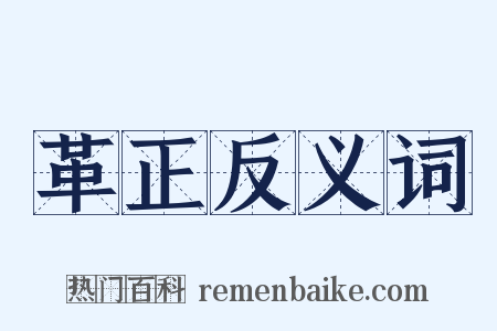革正反义词是什么意思的图片